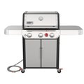 Weber GENESIS S325s Series Gas Grill, 39,000 Btu, Natural Gas, 3Burner, Enclosed Cabinet Storage 37300001